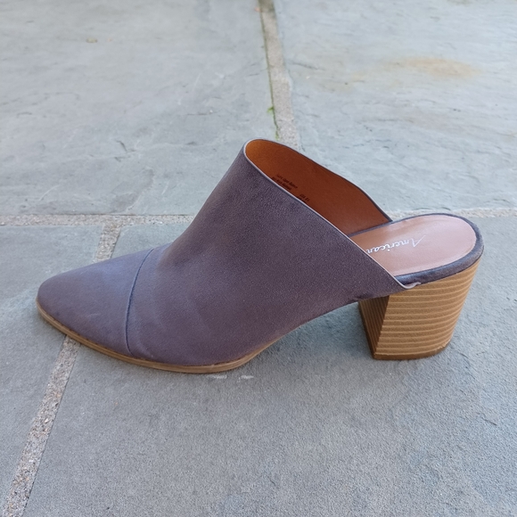 American Eagle faux seude point toe Mule Block heels - Picture 5 of 12